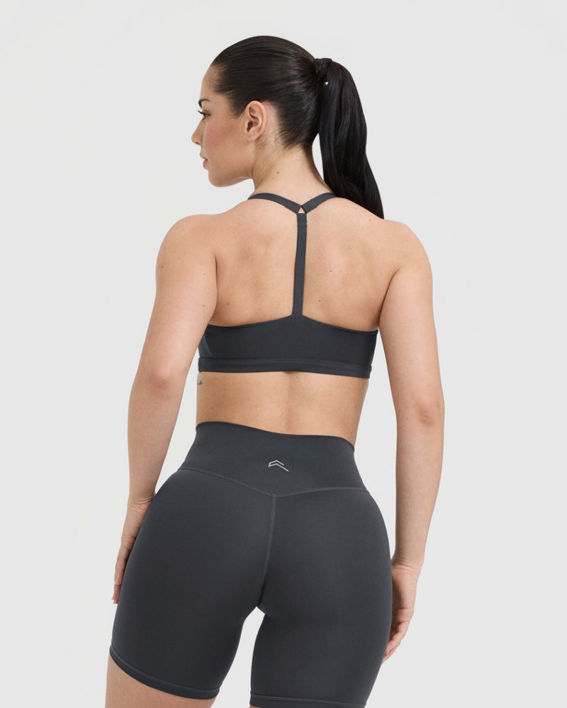 Black Oner Active Timeless Square Neck Sports Bras | 15937UDOT