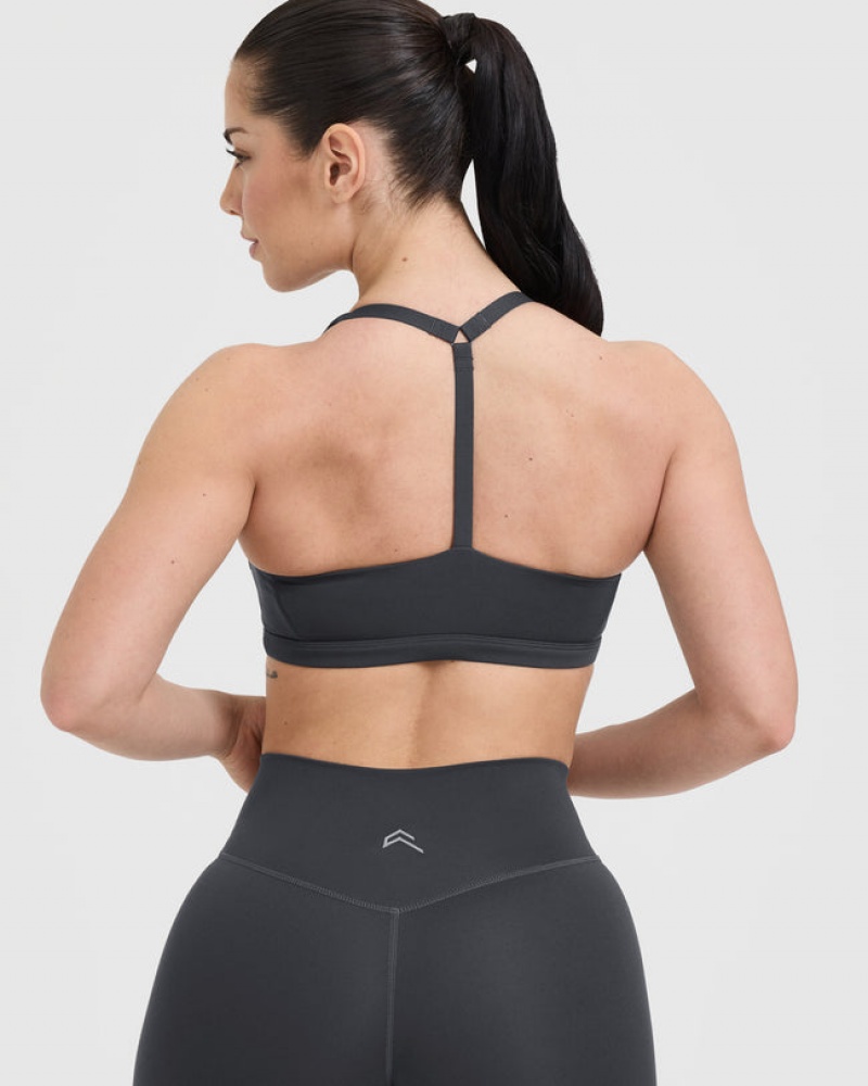 Black Oner Active Timeless Square Neck Sports Bras | 15937UDOT