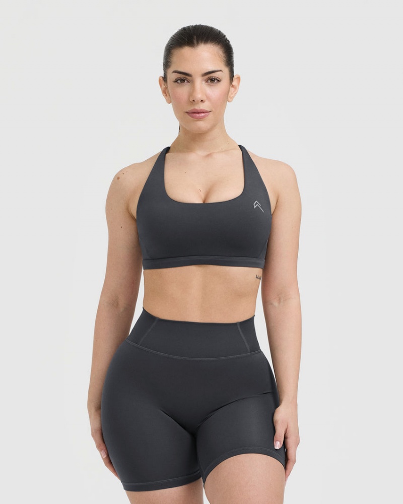 Black Oner Active Timeless Square Neck Sports Bras | 15937UDOT