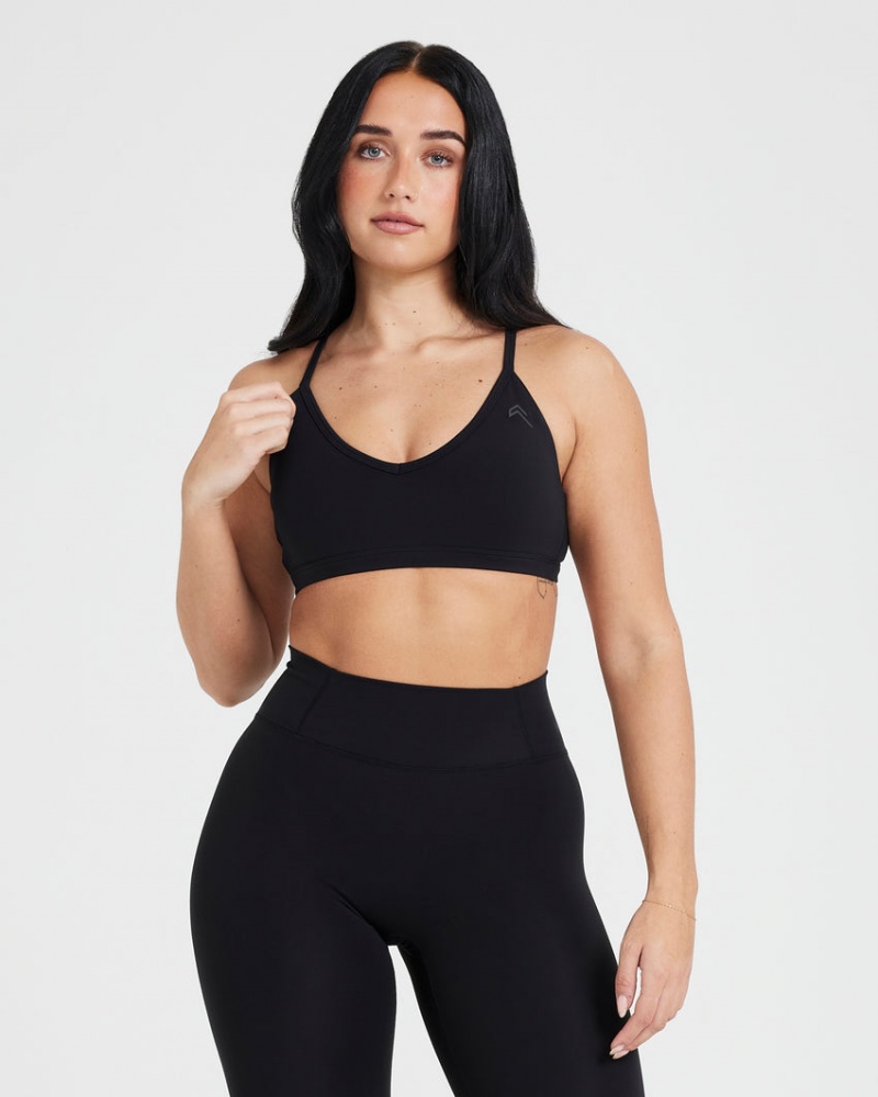 Black Oner Active Timeless Strappy Bralette Sports Bras | 67018NYEJ