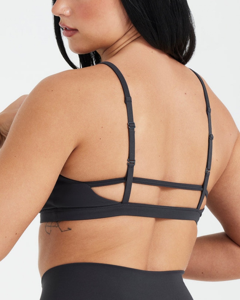 Black Oner Active Timeless Strappy Bralette Sports Bras | 71093NBXZ