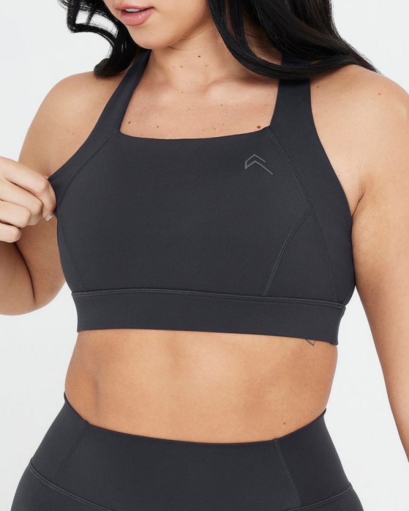 Black Oner Active Timeless Wide Strap Sports Bras | 83964HOQM