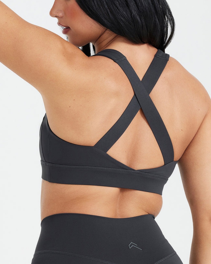 Black Oner Active Timeless Wide Strap Sports Bras | 83964HOQM