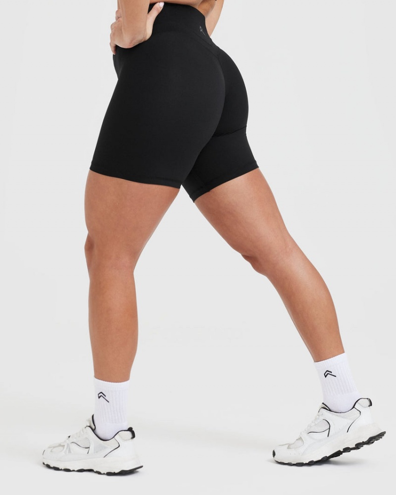 Black Oner Active Unified High Waisted Shorts | 82475CNHW