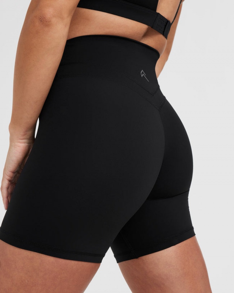 Black Oner Active Unified High Waisted Shorts | 82475CNHW