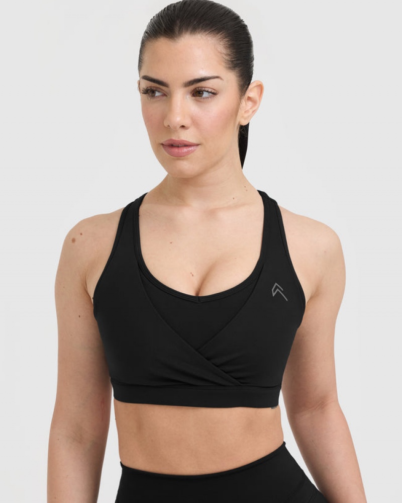 Black Oner Active Unified Layered Sports Bras | 07135OXCU