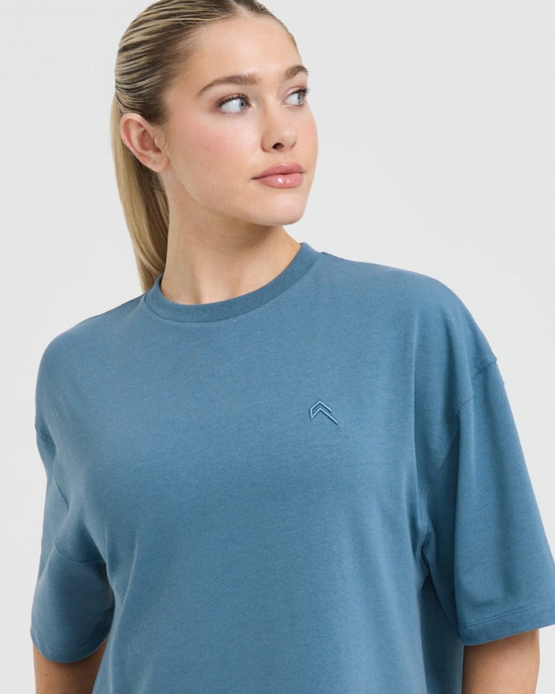 Blue Oner Active Classic Longline T Shirts | 06157WLAR