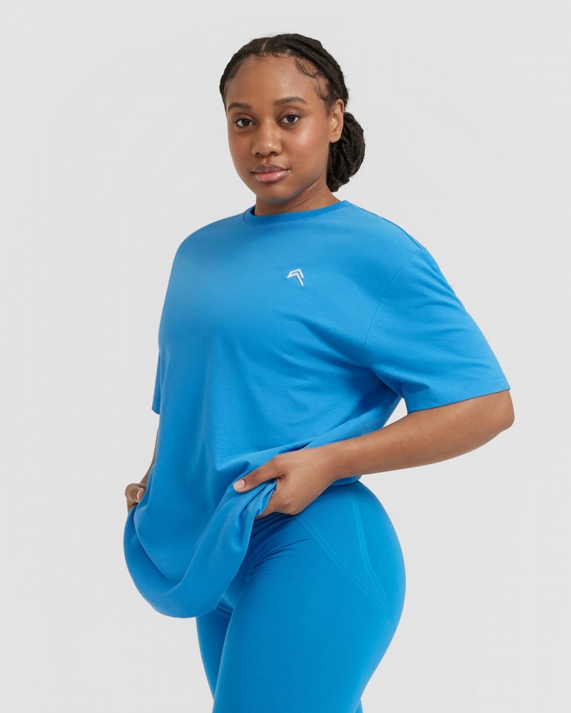 Blue Oner Active Classic Oversized Lightweight T Shirts | 63201LHDG