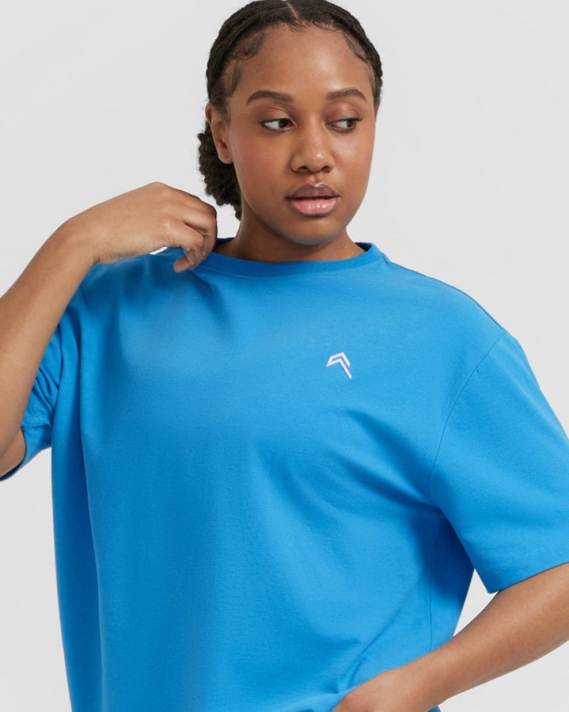 Blue Oner Active Classic Oversized Lightweight T Shirts | 63201LHDG