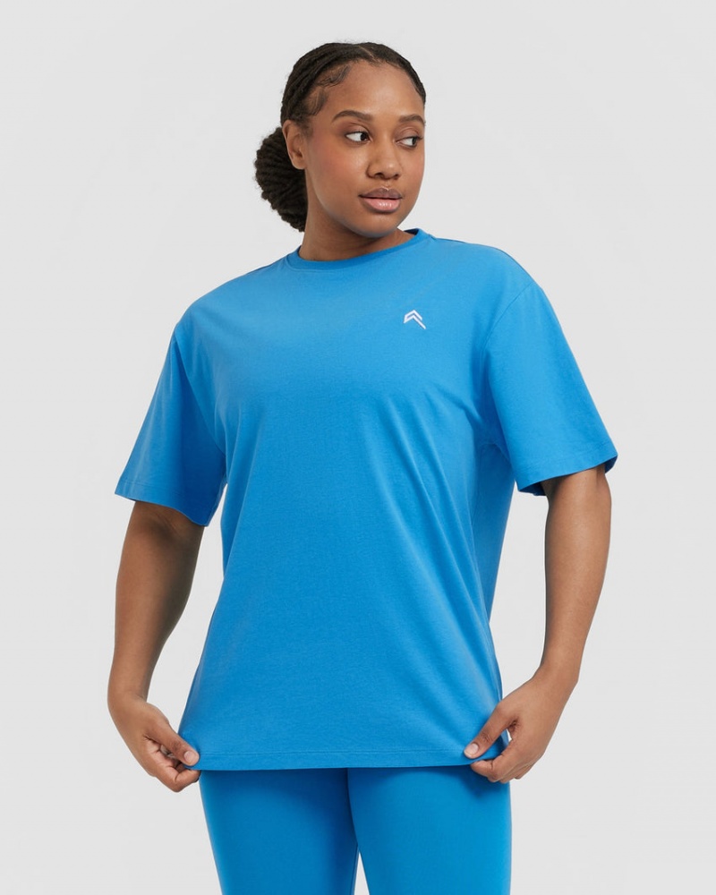 Blue Oner Active Classic Oversized Lightweight T Shirts | 63201LHDG