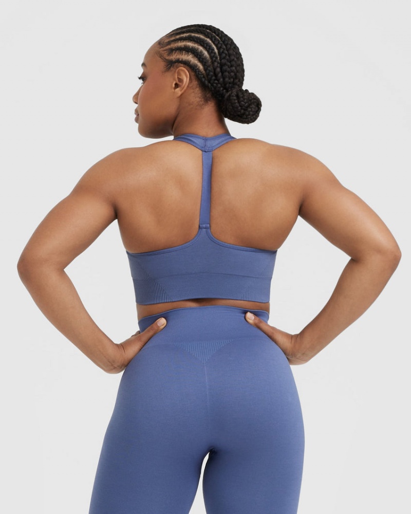 Blue Oner Active Classic Seamless 2.0 V-Neck Bralette Sports Bras | 85273BFRU