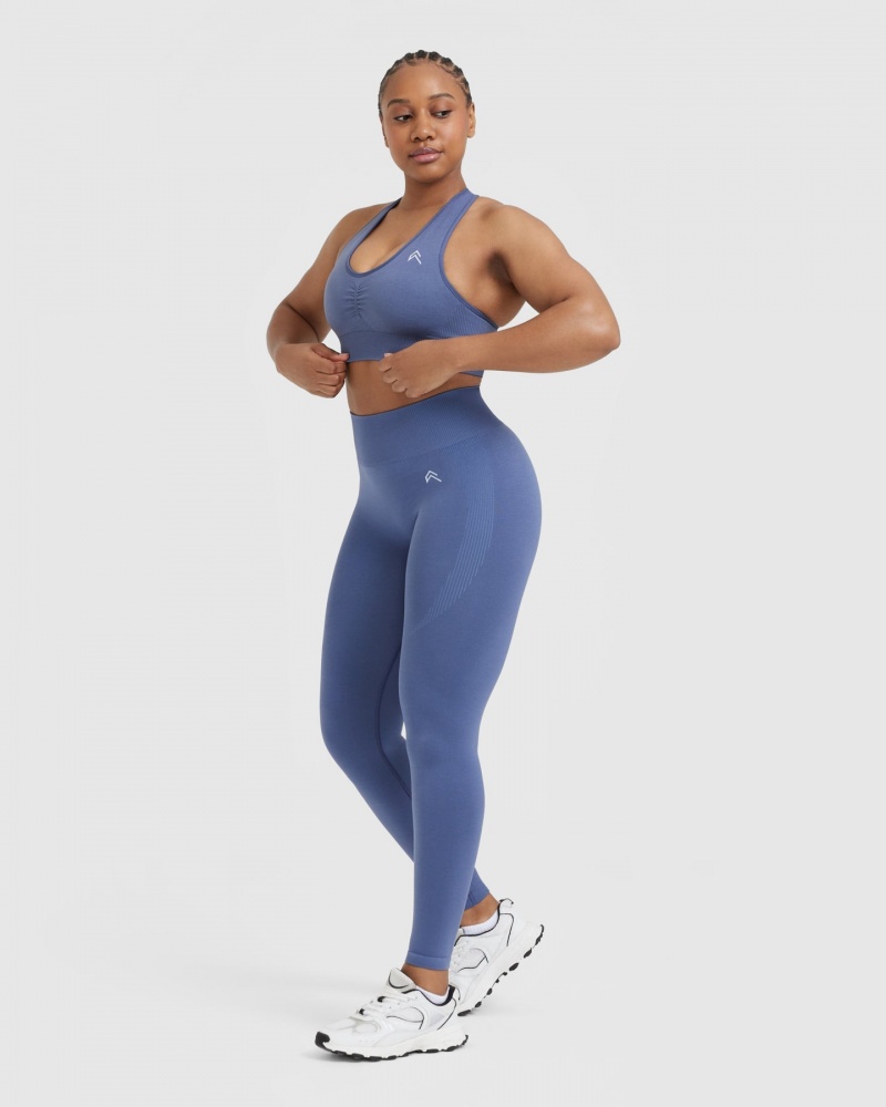 Blue Oner Active Classic Seamless 2.0 V-Neck Bralette Sports Bras | 85273BFRU