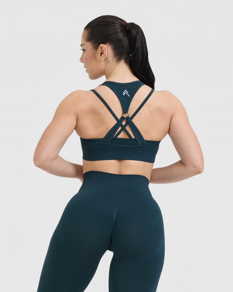 Blue Oner Active Effortless Seamless Layered Sports Bras | 57834QLKB