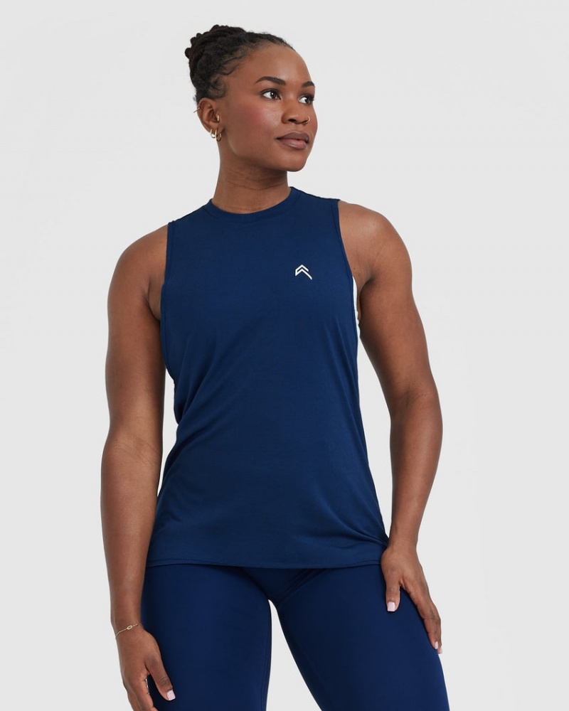 Blue Oner Active Go To Muscle T Shirts | 76085VWSU