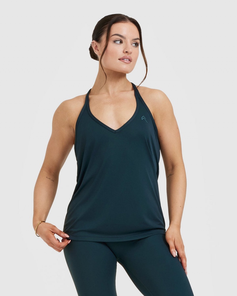 Blue Oner Active Go To Strappy Loose T Shirts | 92715KSRV