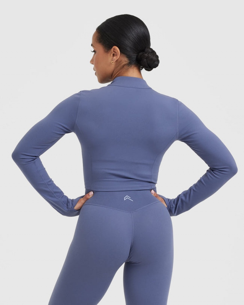 Blue Oner Active Timeless Crop Jackets | 95062ICYK