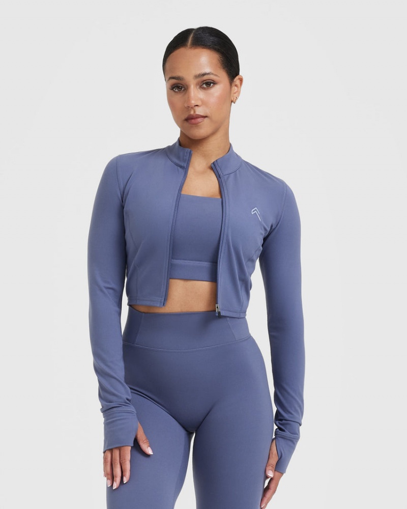 Blue Oner Active Timeless Crop Jackets | 95062ICYK