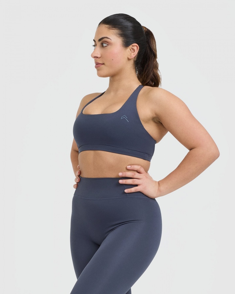 Blue Oner Active Timeless Square Neck Sports Bras | 60517QRJY