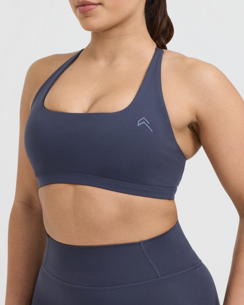 Blue Oner Active Timeless Square Neck Sports Bras | 60517QRJY