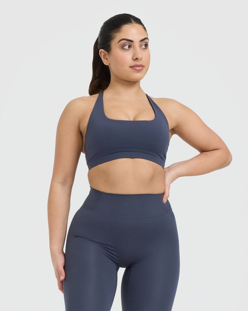 Blue Oner Active Timeless Square Neck Sports Bras | 60517QRJY