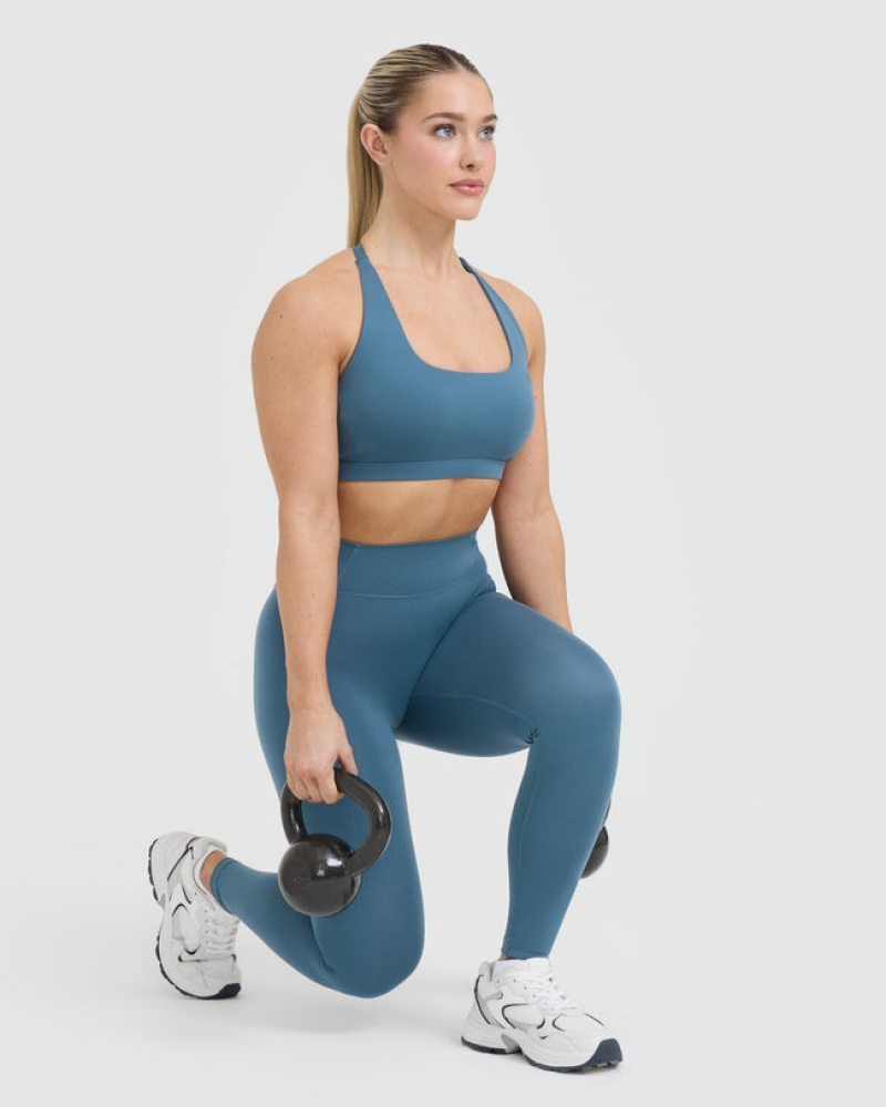 Blue Oner Active Timeless Square Neck Sports Bras | 80147LHXS