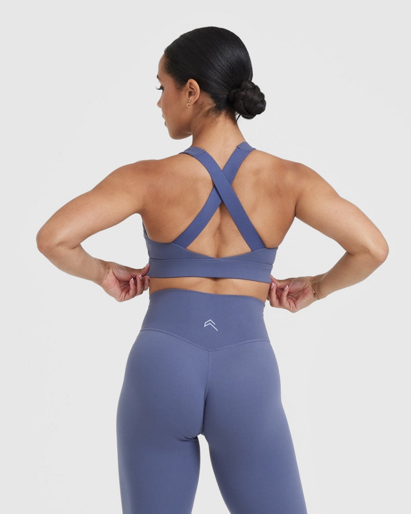 Blue Oner Active Timeless Wide Strap Sports Bras | 36854BVED