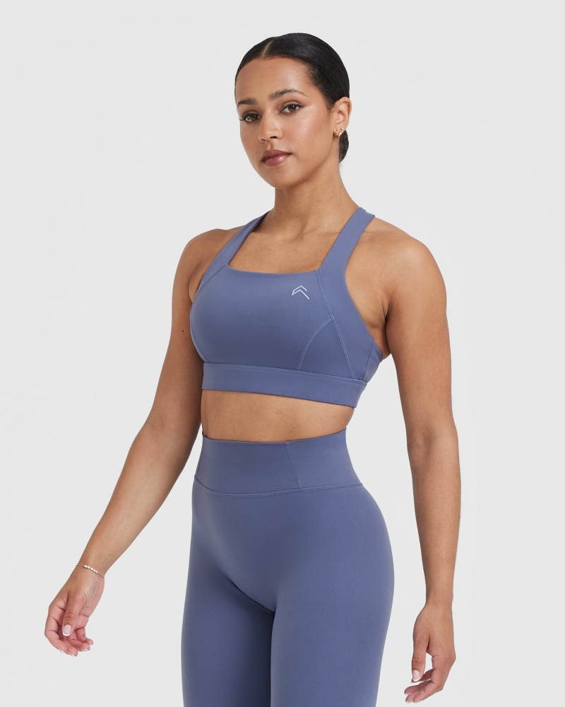 Blue Oner Active Timeless Wide Strap Sports Bras | 36854BVED