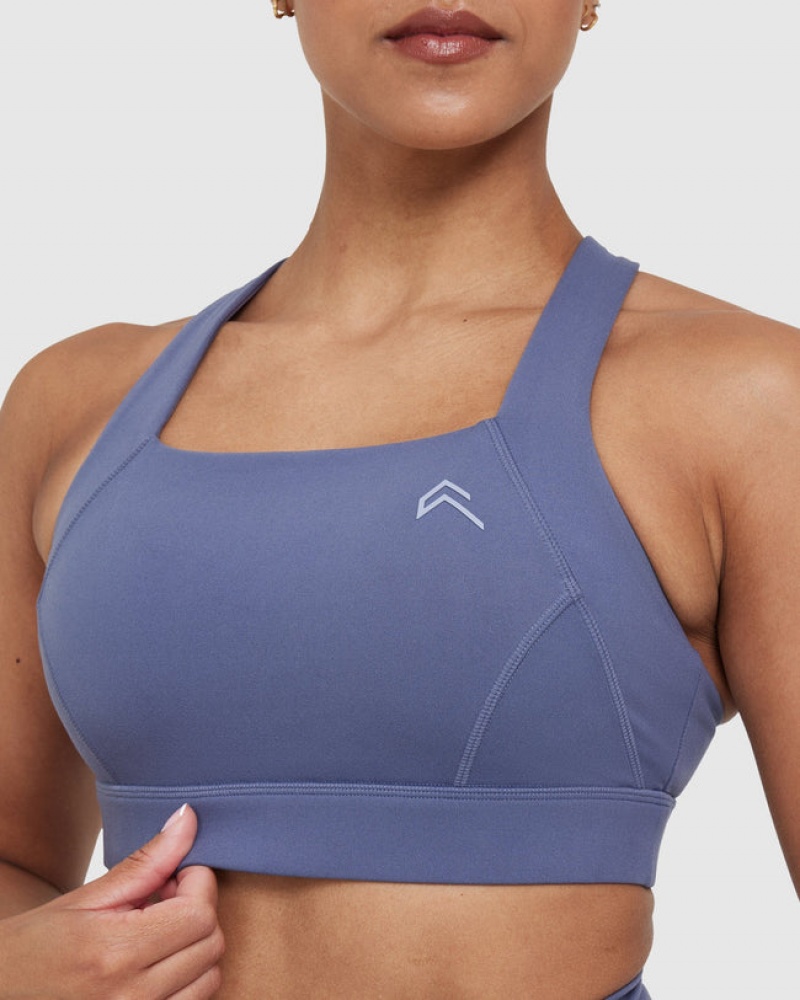 Blue Oner Active Timeless Wide Strap Sports Bras | 36854BVED