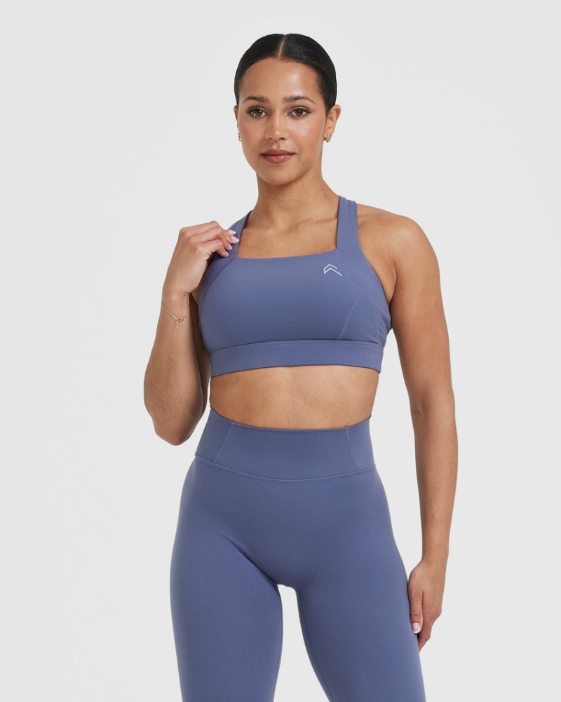 Blue Oner Active Timeless Wide Strap Sports Bras | 36854BVED