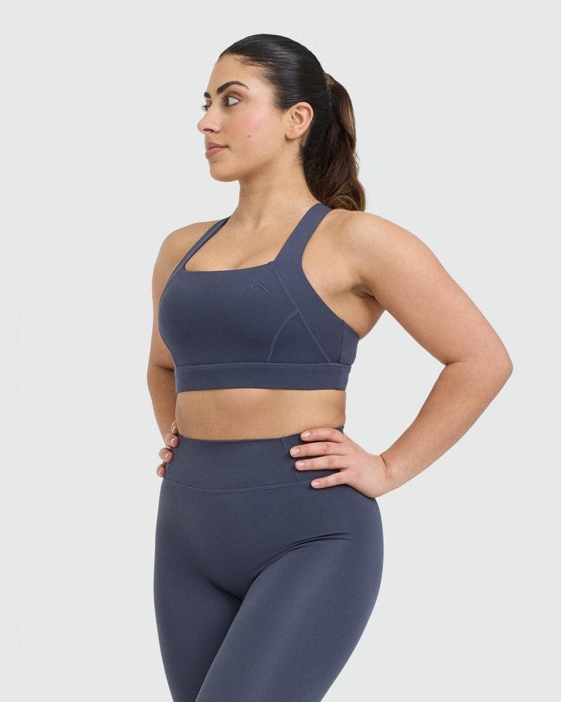 Blue Oner Active Timeless Wide Strap Sports Bras | 15489AYHJ