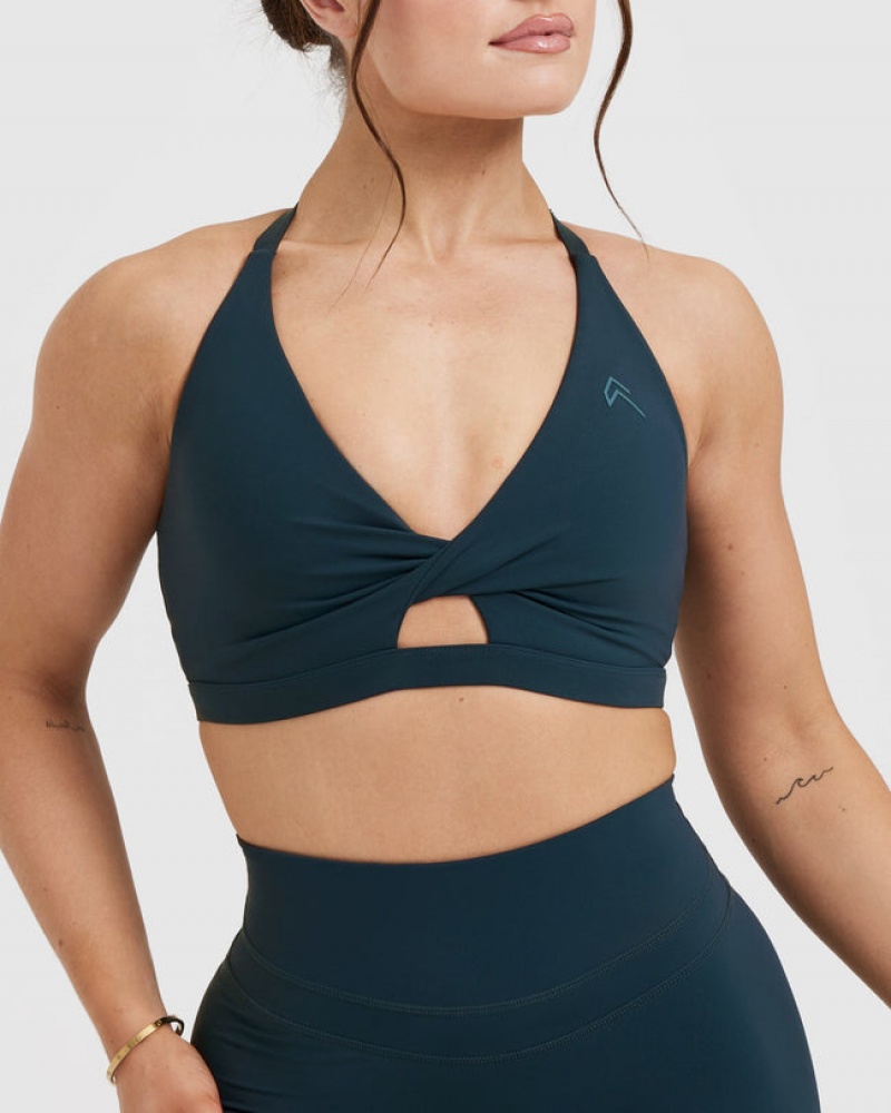 Blue Oner Active Unified Twist Sports Bras | 21947FSCM