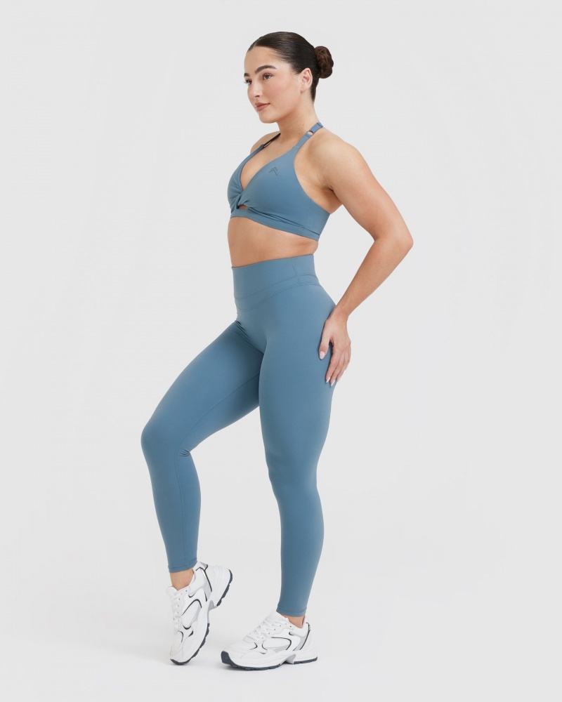 Blue Oner Active Unified Twist Sports Bras | 84325WOAN