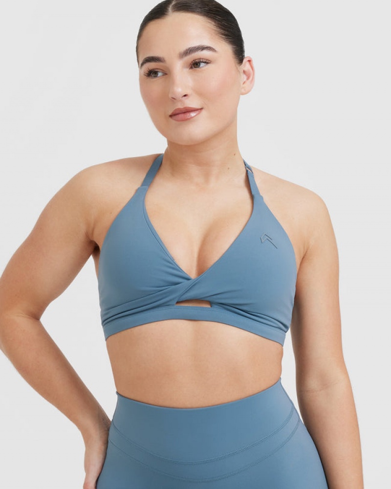 Blue Oner Active Unified Twist Sports Bras | 84325WOAN