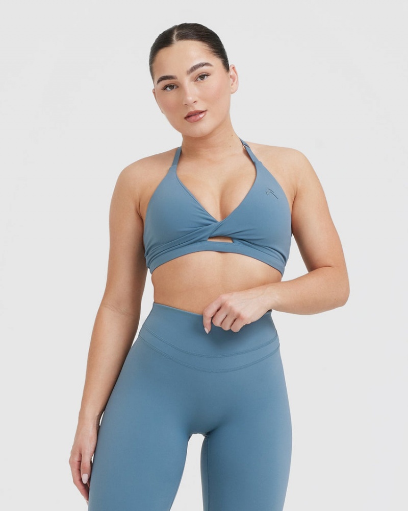 Blue Oner Active Unified Twist Sports Bras | 84325WOAN