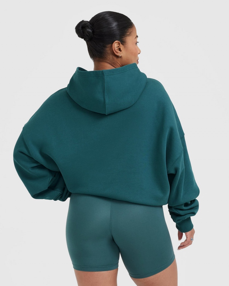 Blue / Turquoise Oner Active All Day Est 2020 Oversized Hoodie | 95768EKUP