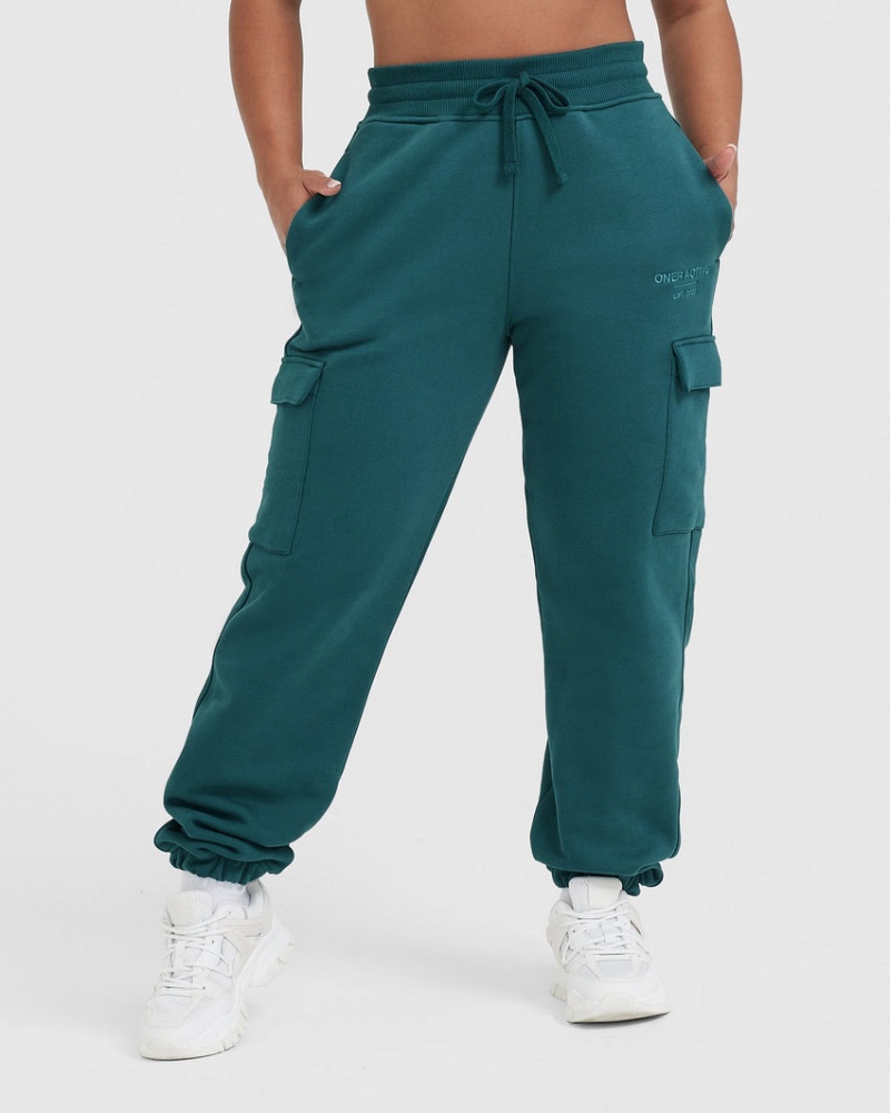 Blue / Turquoise Oner Active All Day Est 2020 Cargo Joggers | 51463PZRC