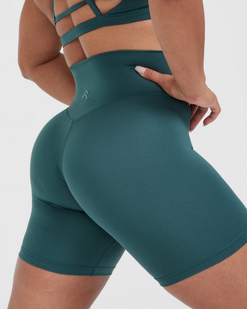 Blue / Turquoise Oner Active Timeless High Waisted Shorts | 91780QOYN