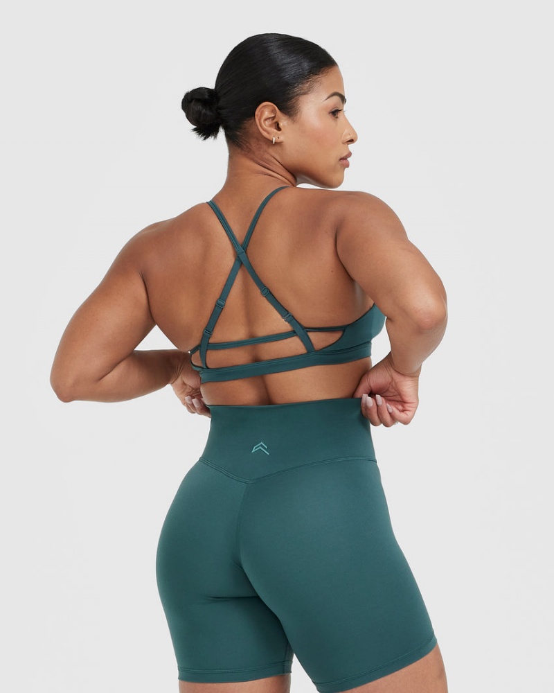 Blue / Turquoise Oner Active Timeless Strappy Bralette Sports Bras | 25014NZBG