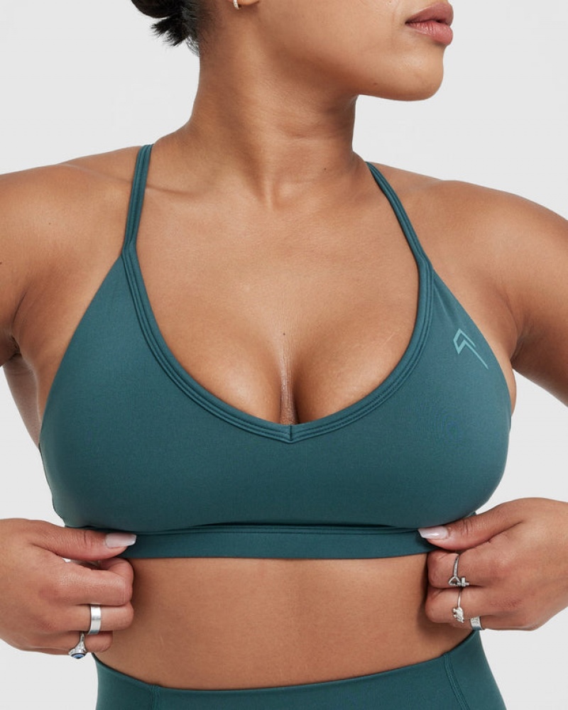 Blue / Turquoise Oner Active Timeless Strappy Bralette Sports Bras | 25014NZBG