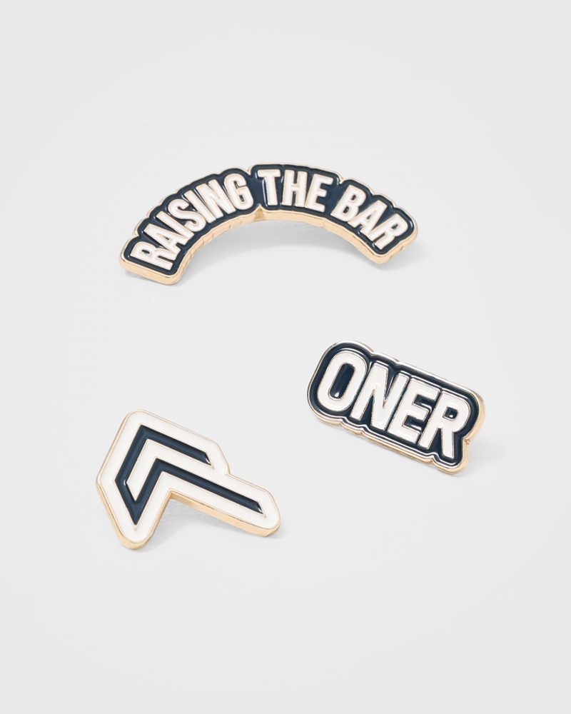 Blue / White Oner Active Raising The Bar Graphic Pins 3 Pack Accessories | 03197NFTA