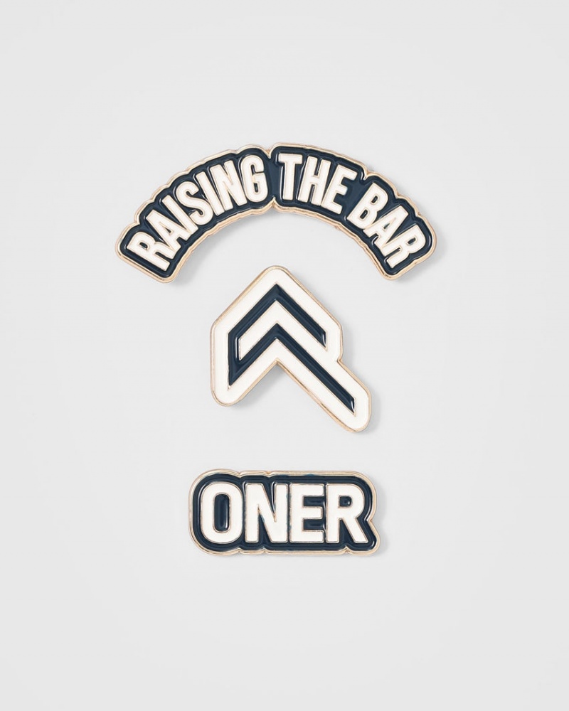 Blue / White Oner Active Raising The Bar Graphic Pins 3 Pack Accessories | 03197NFTA