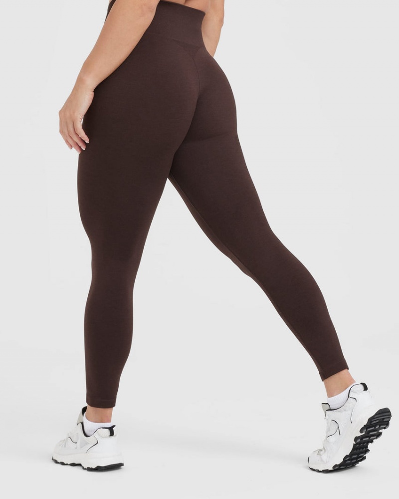 Brown Oner Active Classic Seamless 2.0 Leggings | 16493NKVB