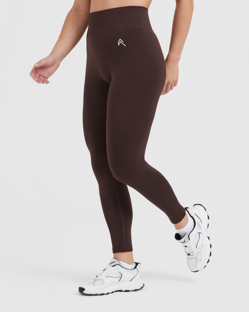 Brown Oner Active Classic Seamless 2.0 Leggings | 16493NKVB