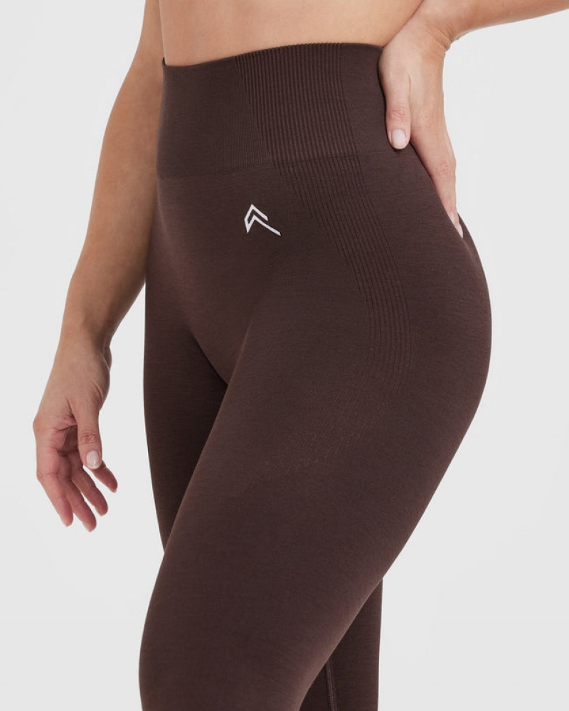 Brown Oner Active Classic Seamless 2.0 Leggings | 16493NKVB