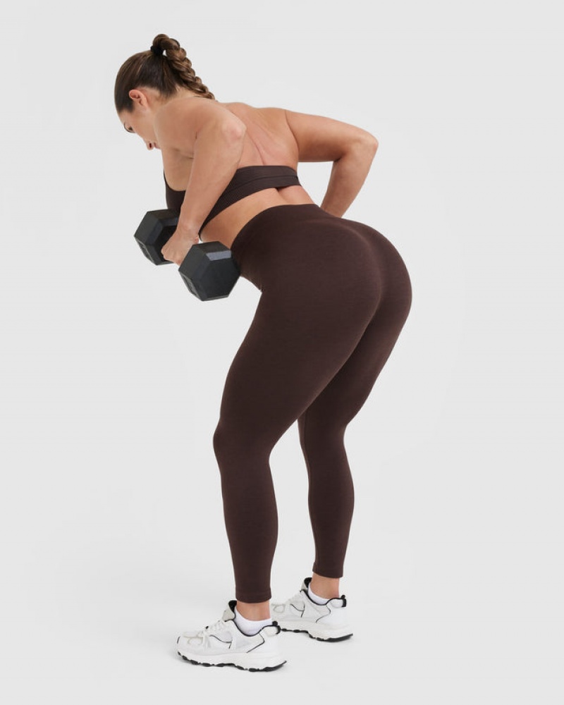 Brown Oner Active Classic Seamless 2.0 Leggings | 16493NKVB