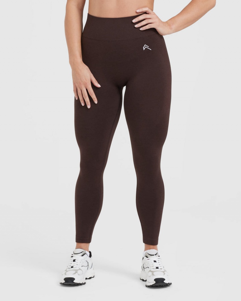 Brown Oner Active Classic Seamless 2.0 Leggings | 16493NKVB