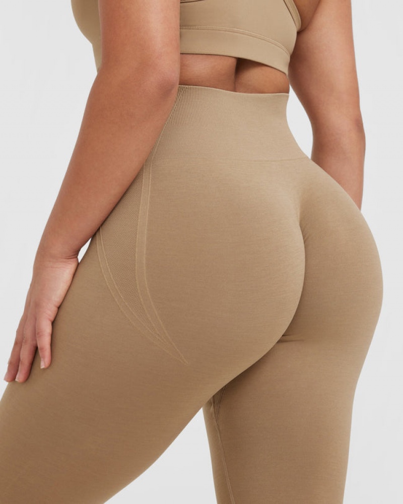 Brown Oner Active Effortless Seamless Leggings | 39261QKTS