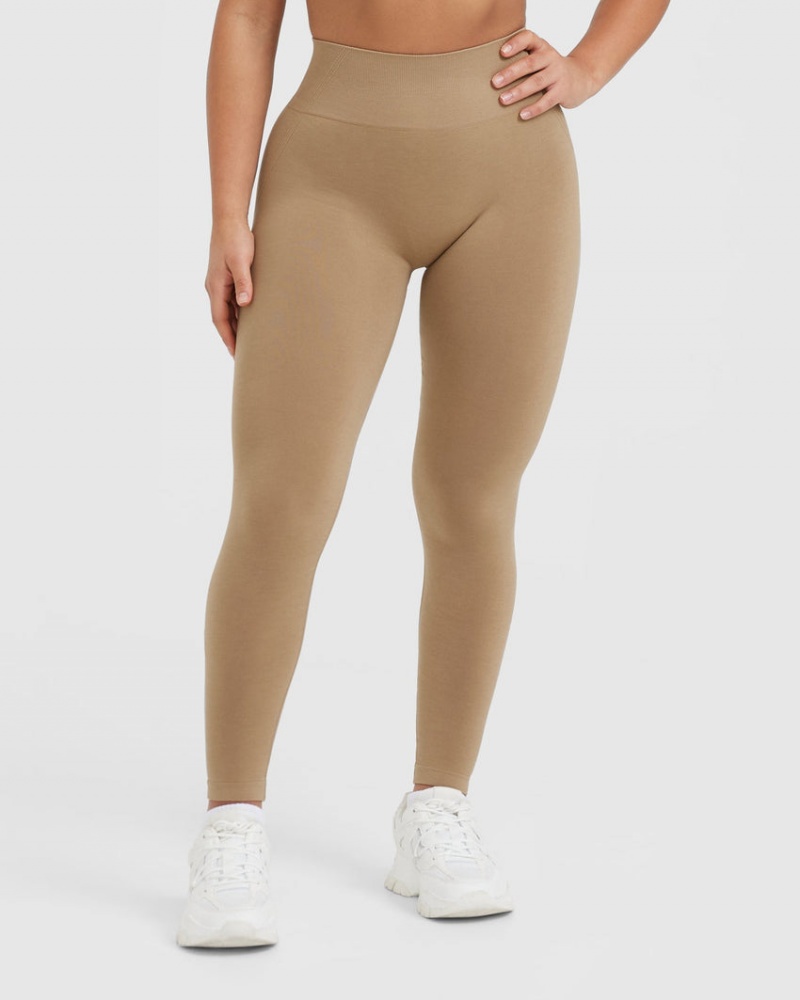 Brown Oner Active Effortless Seamless Leggings | 39261QKTS