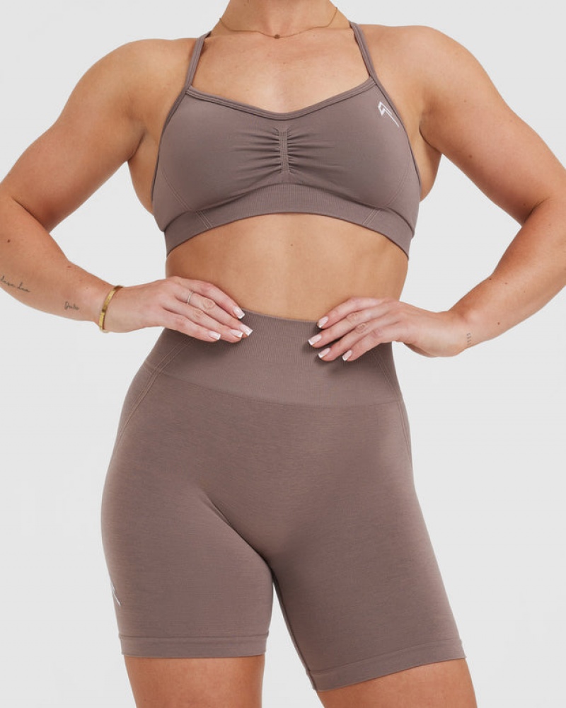 Brown Oner Active Effortless Seamless Shorts | 20378USAR