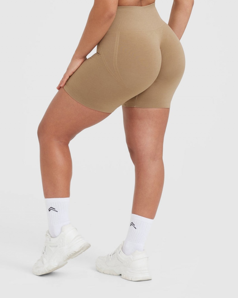 Brown Oner Active Effortless Seamless Shorts | 40723OLHX